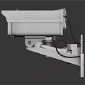 Three White Computer Web Cameras With High Definition Lens And Network Functionality