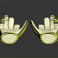 Yellow And Black Sport Gloves Design With Your Logo Space And Modern Pattern