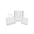 Transparent Shopping Bags With Handles In Various Sizes And Minimalist Design