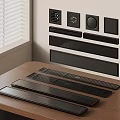 Black Decorative Vent Strips And Grilles For Wall And Tabletop Use 3d model