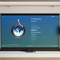 projection curtain floor-standing projection curtain projector vertical sound ceiling sound 3d model