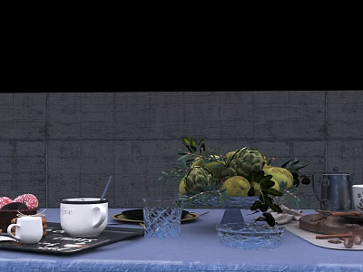 Modern Tableware Ornaments 3d model Modern Tableware Ornaments 3d model