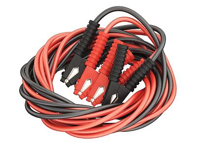Industrial Equipment Heavy Duty Cables With Red Black Wires And Alligator Clamps 3d model