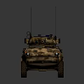 Military Armored Vehicle With Camouflage Paint 6x6 Wheels And Roof Mounted Weapon System