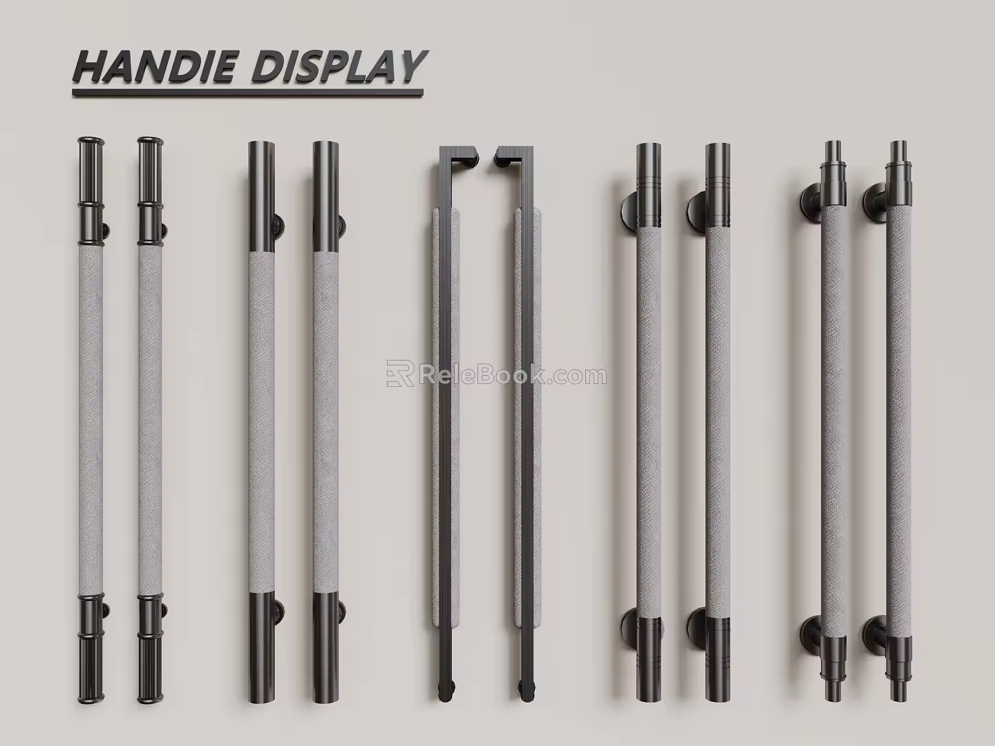 Modern metal handle long handle 3d model