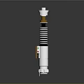 Modern Futuristic Metal Weapon With Spiral Spring Silver Body And Yellow Black Details