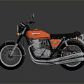 Vintage Red Classic Motorcycle With Chrome Accents Black Seat And Shiny Exterior