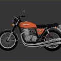 Motorcycle Two-wheeled Motorcycle Cross-country Motorcycle Road Race Motorcycle Motor Vehicle Transport 3d model