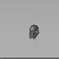 Weapon Grade Military Combat Helmet with Metallic Smooth Surface and Tactical Face Shield