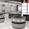 Modern Cosmetics Skincare Store With Open Space And Stylish Display Counters 3d model