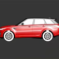 Sleek Pink SUV with Black Wheels Tinted Windows and Glossy Reflection on Dark Surface