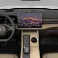 White SUV Car With Modern Exterior Design And Black Roof
