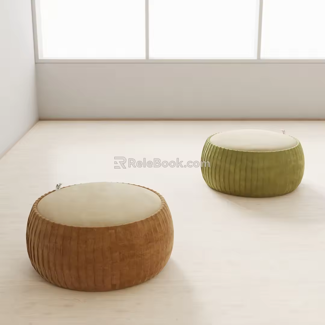 Modern sofa stool 3d model