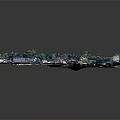 Modern Aerial View Of Charming Town With Colorful Houses Lush Trees And Winding Roads