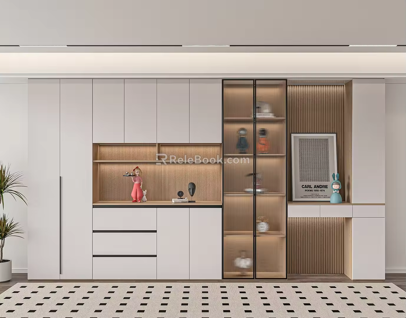 Wine Cabinet Decorative Cabinet Sideboard 3d model