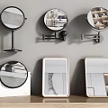 Stylish Wall Mounted And Tabletop Mirrors With Modern Frames And Designs 3d model