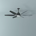 Modern Ceiling Fan With Black Blades And Integrated Light For Home Decoration