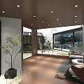 Birds Eye View Interior Layout With Modern Design And Functional Living Dining Zones