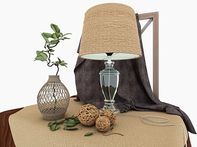 Nordic Table Lamp Table Lamp Ornaments Combination 3d model