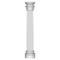 Elegant Classical Fluted Column Featuring Decorative Capital And Base Design