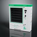 Commercial Smart Locker With White And Green Design Multiple Compartments And Modular Charging Ports