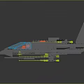 Gray Lego Aircraft Model With Yellow Streaks Red Details And Streamlined Design