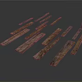 Natural Plant Wood Strips in Various Sizes for Craft and Decor Projects