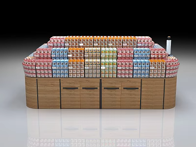 modern shelf supermarket candy shelf 3d model