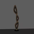 Modern Three Tier Floor Lamp With Gold Frame Black Interior And Sleek Design