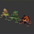Turtle Cartoon Turtle Snapping Turtle Chickbill Turtle Reptile Cold Blooded Animal Reptile Class 3d model