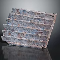 Wood Stone Decorative Material Sample with Stepped Structure Natural Texture and Color Tones