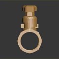 Shiny Golden Brass Valve Fitting With Curved Handle For Industrial Applications