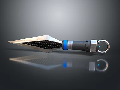 Smart Machine With Titanium Tip Mesh Surface Blue Accent And Ring Handle Design 3d model