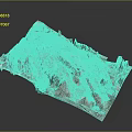 Stone And Wood Detailed Landscape Model With Natural Texture Scenic Terrain Design