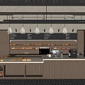 Dessert Shop Interior Design With Wooden Counter Baked Goods Display Pendant Lights And Menu Board