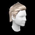 Game and Movie Character 3D Model With Blonde Short Hair And White Head