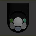 Projection Surveillance Device with Black Housing Circular Lens and Green Indicator Lights