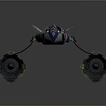 Car Suspension Components Featuring Yellow Black Shock Absorbers And Blue Parts