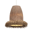 Quiet Rattan Chandelier Straw Chandelier 3d model