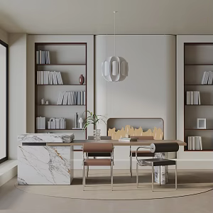 Modern table combination 3d model