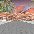 Rotating Grid Corridor 3d model
