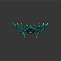 Game Movie Character Spider Like Creature With Blue Body Green Glowing Parts And Multiple Tentacles