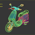 Blue Electric Motorcycle With Sleek Modern Design Black Seat And Headlight
