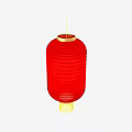 Traditional Red Chinese Festive Lantern With Golden Decorations Hanging Ornament