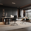 Modern Minotti Office 3d model