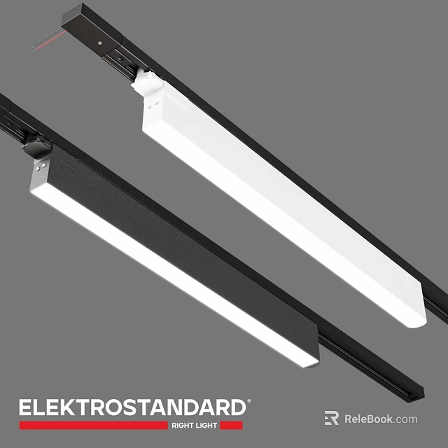 Modern Black And White LED Downlights And Spotlights For Track Lighting 3d model 
