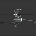 Modern Unmanned Drone With Four Rotor Blades And Mechanical Structure