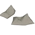 Brown Single Seater Bean Bag Chairs In Modern Room With Light Blue Wall And Gray Floor