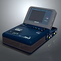 Sony Blue Digital Tape Player With Display Screen And Control Buttons Design