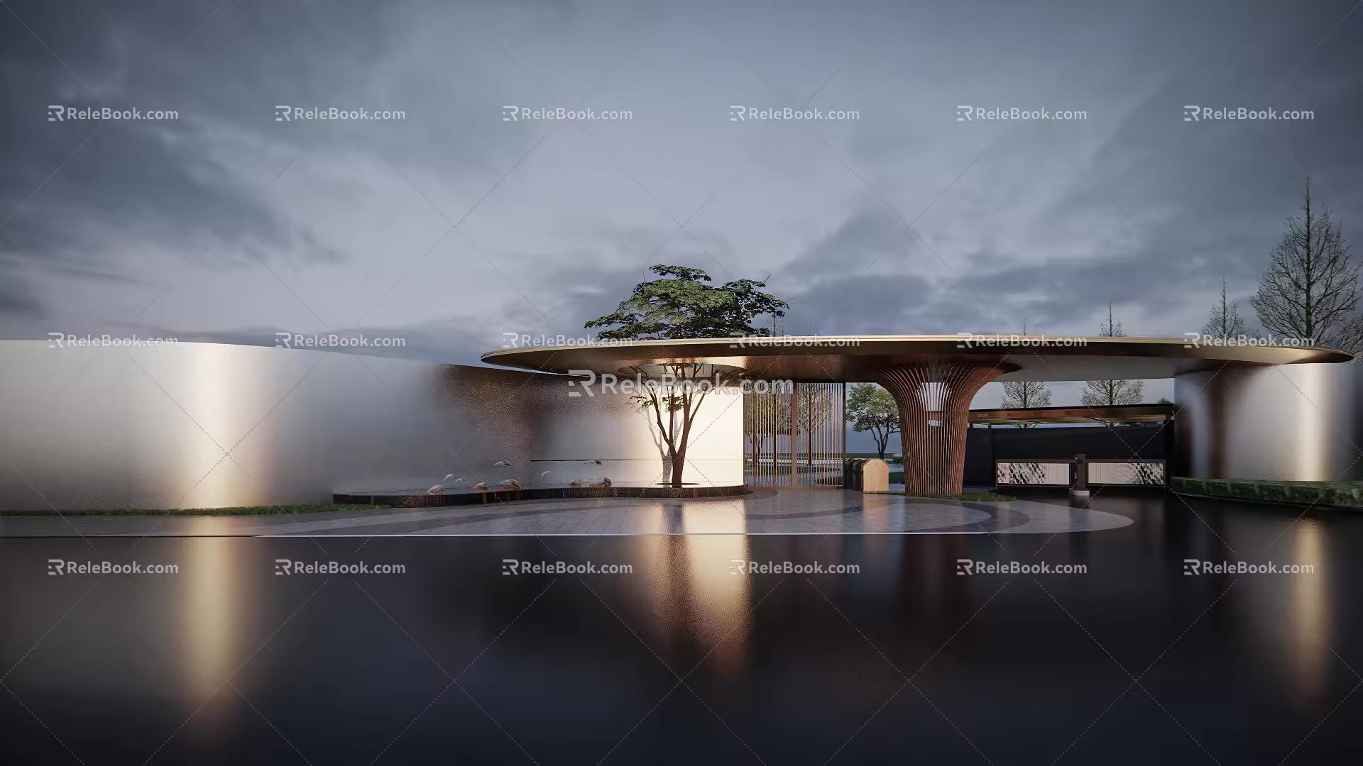 Modern gate high-end residential gate 3d model